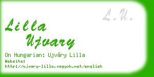lilla ujvary business card